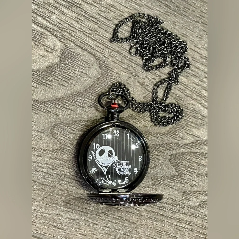 Nightmare Before Christmas Pocket Watch With Chain Necklace - Picture 1 of 6